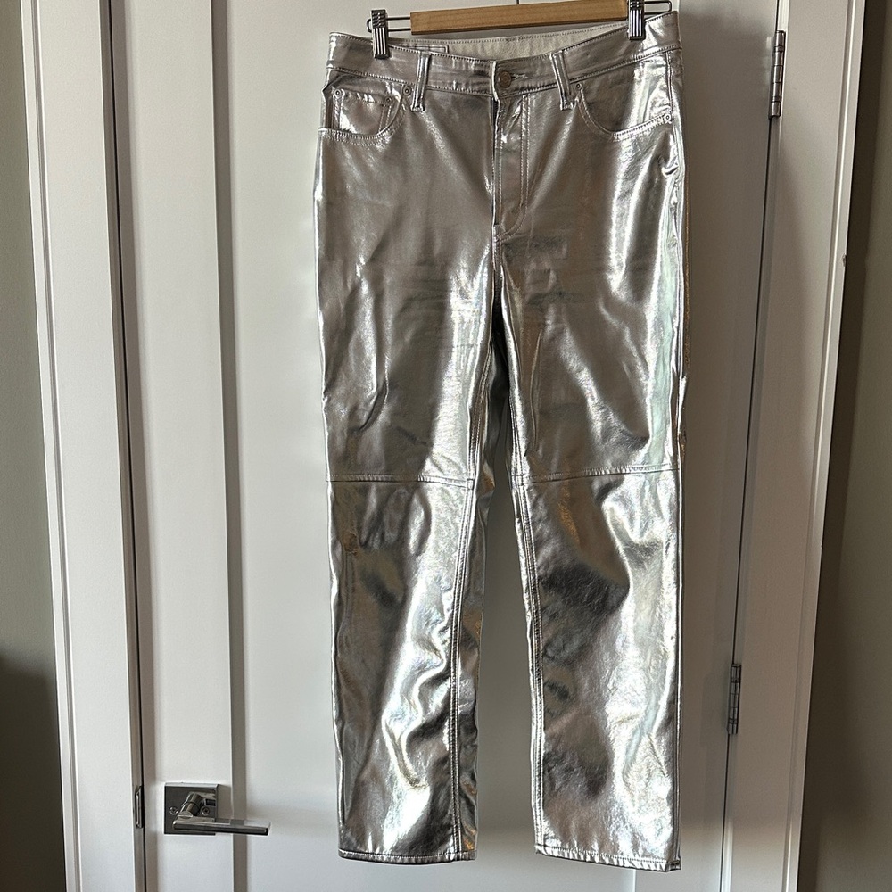 GAP Shiny Silver Cropped Jeans